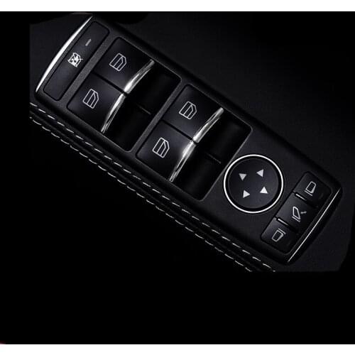 Door Window Lift Button Stickers ABS Chrome Trim Cover Accessories Car Styling For Tesla Model S X Car accessories