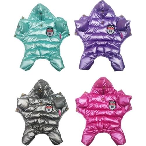 Clothes For Small Dogs Winter Warm Puppy Pet Dog Coats Waterproof Hooded Dog Jacket Jumpsuits Chihuahua Yorkie Clothing Overalls