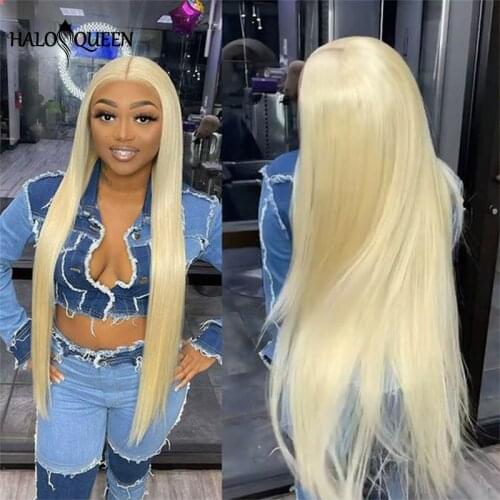 613 Lace Frontal Wig Transparent Honey Blonde Lace Front Wigs Peruvian Straight Human Hair Wigs T Part Per Plucked 613 Wig Remy
