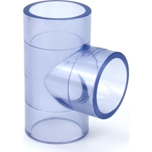 Transparent Tee Connector Aquarium Fish Tank DIY Tools Garden Irrigation UPVC Joint Water Pipe Connectors 1 Pcs