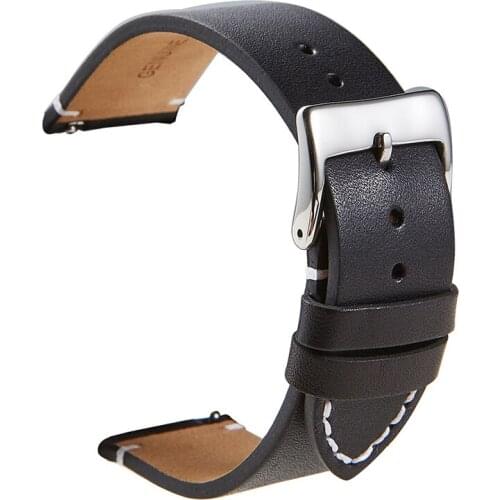 Calfskin Leather Watchband Quick Release Watch Band Wrist Strap 18mm 20mm 22mm 24mm Smart Watch Strap Watches Accessories