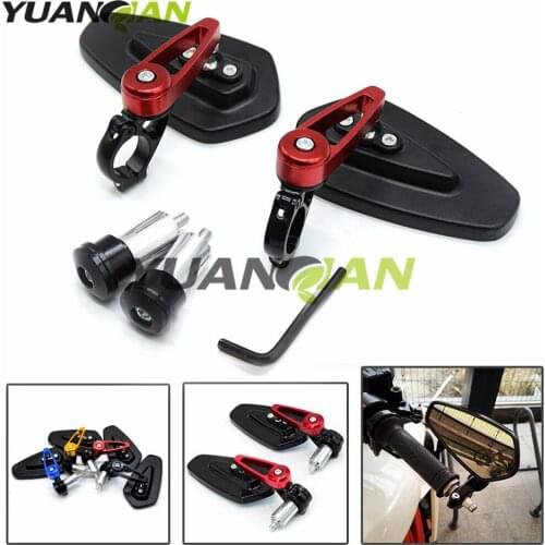 Universal Motorcycle Bar End rearview Mirrors 7/8" For Honda CB 599 919 400 CB600 HORNET CBR 600 F2 F3 F4 F4i 900RR VTX1300 NC