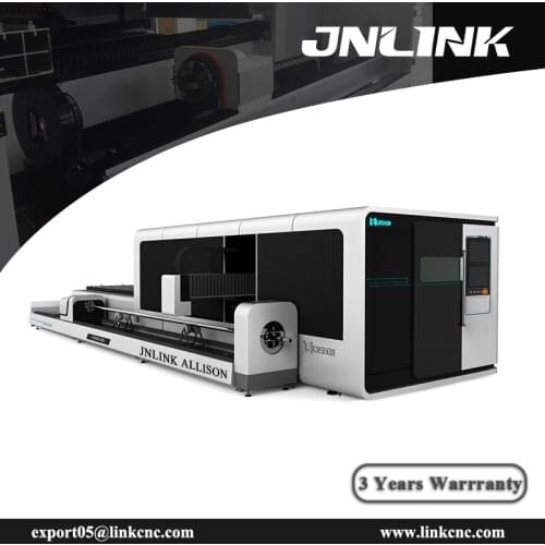 High quality protect cabin fiber laser cutting machine metal sheet and tube cutter with CCTV moniter and camera