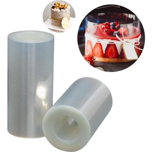 1 Roll Transparent Clear Cake Baking Collar Kitchen Cake Wrapping Tape Surround Film Lining Rings Cake Decorating Mold