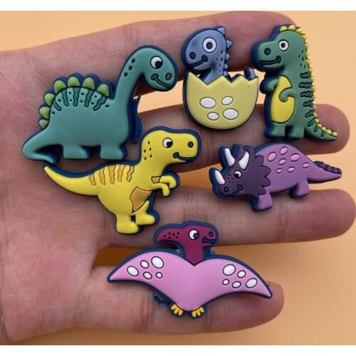 1Pcs Slipper Accessories Ancient Dinosaur PVC Pterodactyl Tyrannosaurus Christmas Gifts For Children Slippers Accessories