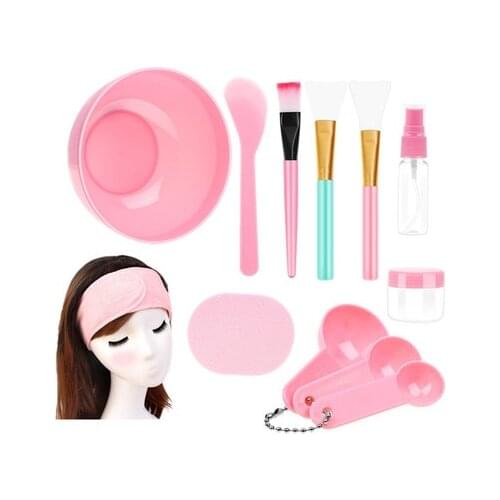 12Pcs/Set DIY Facial Mask Tools Kit Bowl Brush Spoon Stick Bottle Sponge Top Quality Homemade Makeup Beauty Tool