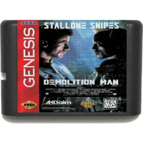 Demolition Man 16 bit SEGA MD Game Card For Sega Mega Drive For Genesis