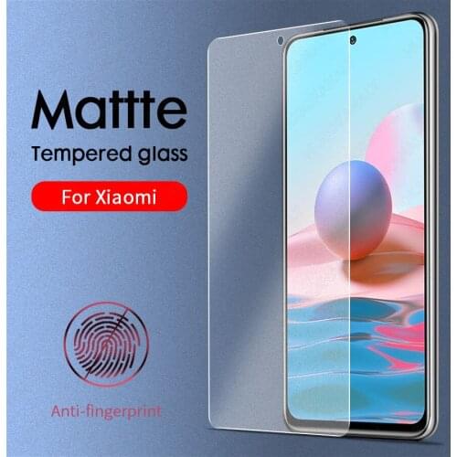 9H Matte Tempered Glass For Xiaomi Mi 10T Poco X3 NFC F3 GT M3 F2 Pro Redmi Note 10 9 8 7 Pro 9S 10S 9T 9A K40 Screen Protector
