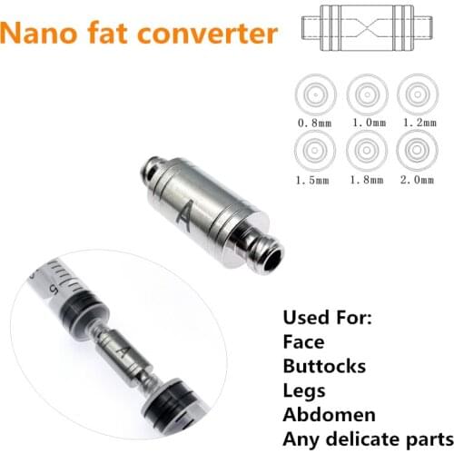 Nano Fat Filter Adapter Liposuction Nano Fat Transfer Liposuction Cannula Filtration Equipment