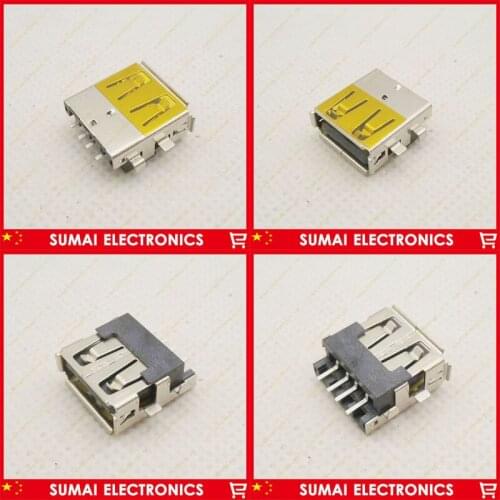 Free shipping 10pcs/lot USB Jack USB female Socket 2.0 USB Jack For Notebook Laptop 180 Degree