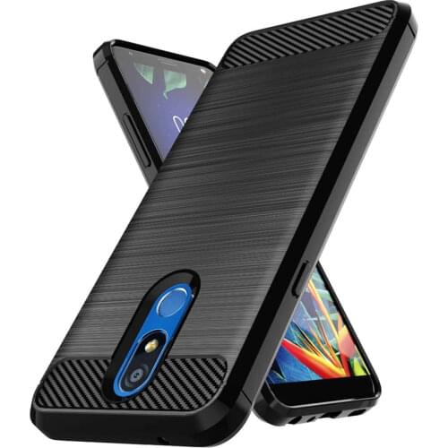 Carbon Fiber Phone Case for LG Velvet K50S X6 K12 Max K50 K12 Plus X4 2019 Solo LTE K40 Escape Plus K30 2019 K20 2019 Soft Cases