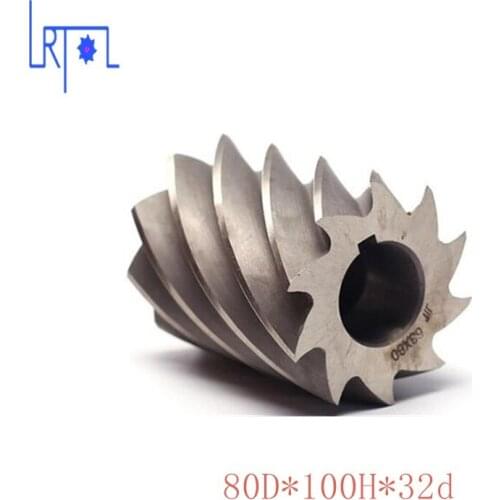 1pc HHS Cylindrical milling cutter D80*32*H100 Milling tool inner hole 32mm
