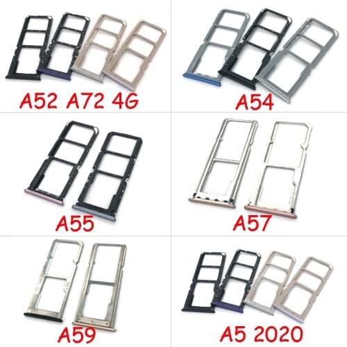 Sim Tray Holder For OPPO A54 A31 A93 SIM Card Tray Slot Holder Adapter Socket Repair Parts