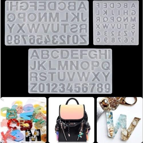 1Pcs English Alphabet Epoxy Resin Molds Mixed Style Silicone Casting Molds For DIY Jewelry Making Findings Supplies Accessories