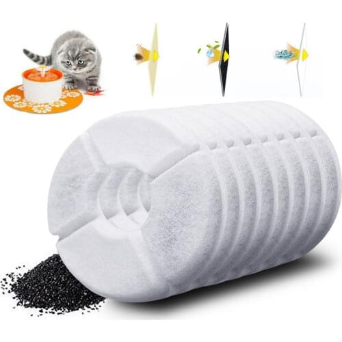 Activated Carbon Filters For 1.8L Auto Cat Water Fountain Filter Replacement Filter for Pet Drinking Fountain Water Dispenser
