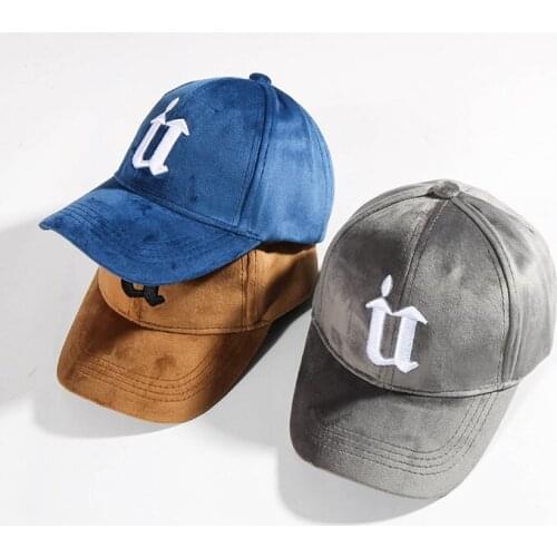 Girls Boys cotton U letter embroidery baseball cap for kids Winter warm soft adjustable Fitted snapback Hat children casquette