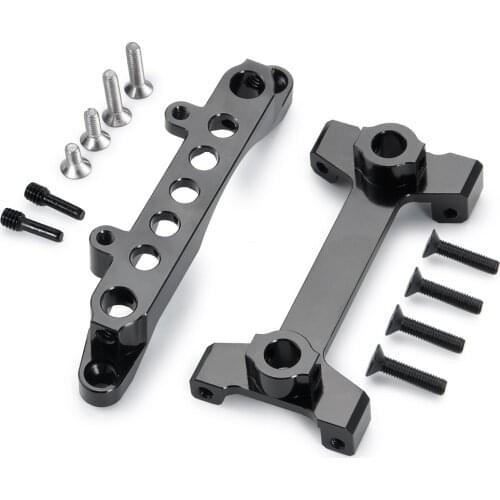 RC Car Body Shell Front Stand and Rear Stand Aluminum Alloy Front Rear Servo Stand for 1/10 RC Crawler Car SCX10-III AXI03007