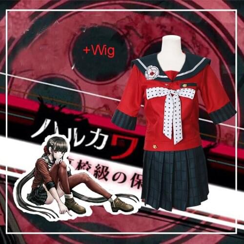 Anime Danganronpa V2 Cosplay Costume Harukawa Maki Including Top and Skirt School JK Uniform For Girl