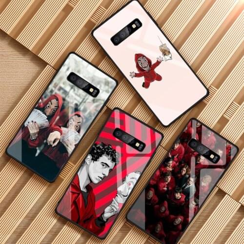 La casa de papel TV Tempered Glass Phone Case For Samsung Galaxy S8 S9 S10 S20 PLUS J6 J8 2018 NOTE 8 9 10 Cover Shell