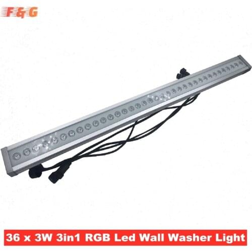 Mejor venta 4 Pack 36*3 W 3In1 Led pared lavadora luz, IP65 Led al aire libre Luz de arandela de DMX 512 arandela de pared led R