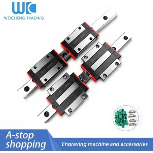 Linear Guide 2PC HGH15-1500/1550mm linear rail way+4pc HGH15CA or HGW15CC Long linear carriages for cnc machine