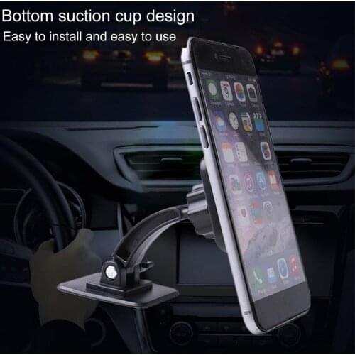 Adjustable Mini Magnetic Car Center Console Front Glass Desk Mobile Phone Holder Bracket Car Styling Accessories Interior