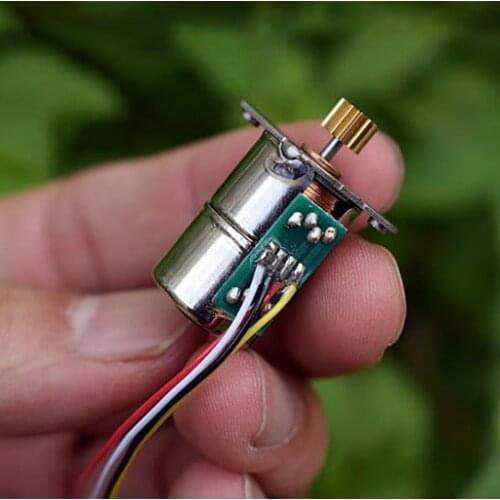 Micro 15mm Stepper Motor 2-phase 4-wire Small Elongated Type Step DC Motor Large Torque Step Angle 18 Degrees Fr Car Accessories