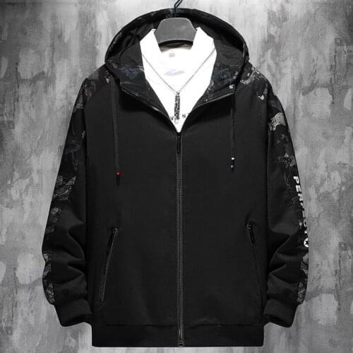 New Spring Autumn Men Design Clothes Casual Loose Streetwear Bomber Black Jacket Plus OverSize M-6XL 7XL 8XL 9XL