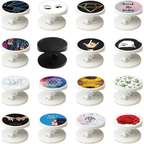 Luxury Finger Ring Mobile Phone Grip Holder For iPhone 12 Pro max For Huawei Samsung Round Phone Ring holder Car Mount Stand