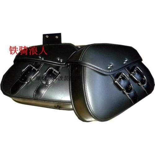 Motorcycle Saddlebags Cruiser Side Storage Side Tool Bag Luggage Motorcycle PU Leather Saddle Bag for Harley Honda Kawasaki