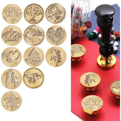 Retro Wax Seal Stamp Tree flower Crown rose Sealing Wax Scrapbooking Stamps head Metal Handle Wedding Decorative
