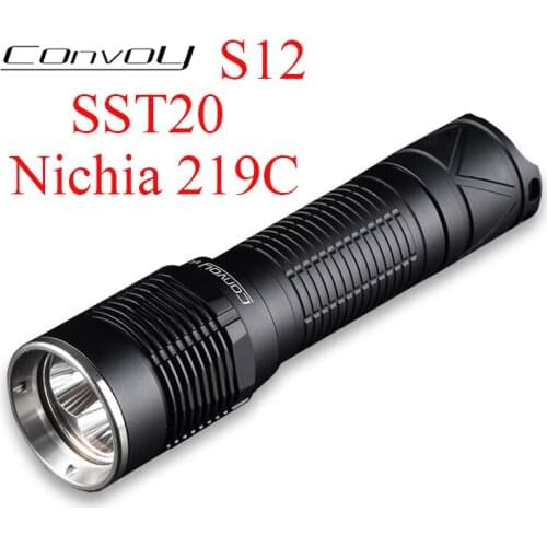 Convoy S12 with Luminus SST20/Nichia 219C LED Flashlight Linterna Torch 18650 21700 Lantern Hand Flash Light Work Lamp Lanterna