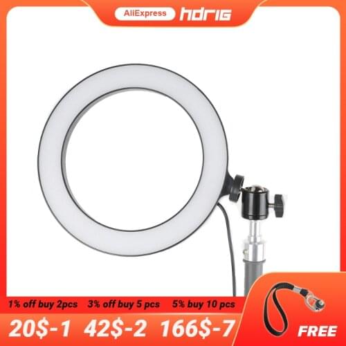 HDRIG Mini LED Light 20CM LEDs R-ing Light Photography Lamp Led Fill Light for Studio Light Selfie Ring Light for vlogging