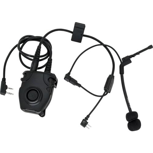 TAC-SKY Tactical Headset Y-line kit Equipped With PELTOR PTT And Comtac Headset Microphone Suitable For Comtac Headset
