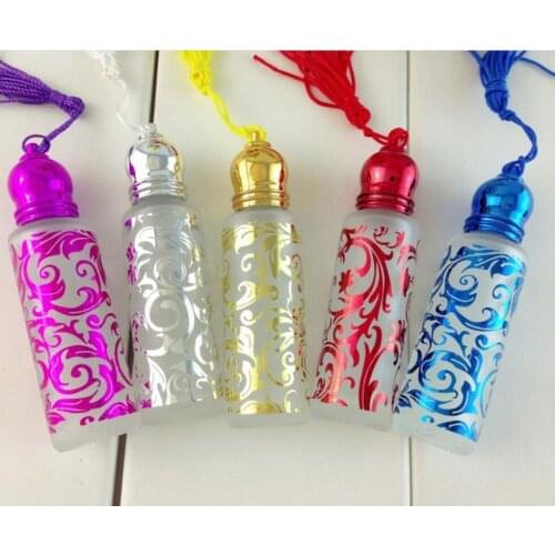 High quality 10ML perfume bottles Empty Roller ball bronzing bottle frosted Bottles 200pcs