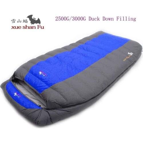 High Quality Double Person 2500g/3000g Duck Down Filling Waterproof Comfortable Camping Sleeping Bag