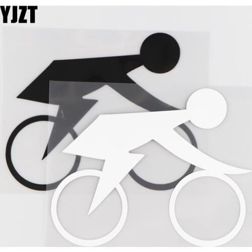 YJZT 15CM*11.8CM Bicycle Creative Pattern Car Sticker Decor Vinyl Decal 1A-0134