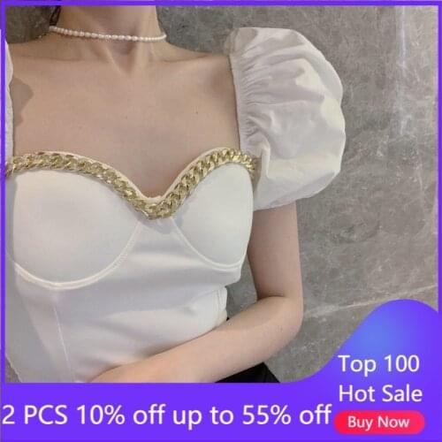 T shirt for women square collar slim summer female sexy tops 1325