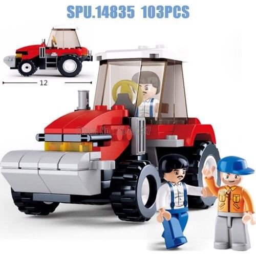 Sluban 0556 103pcs Happy Farm Peasant Tractor Building Blocks 3 Toy