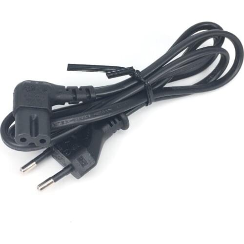 1pc New Right angled EU Euro AC power cord cable lead 1M/2M/3M/5M EU 2-prong to figure 8 C7 for TV,Printers,Cameras,PS4,PS3 etc