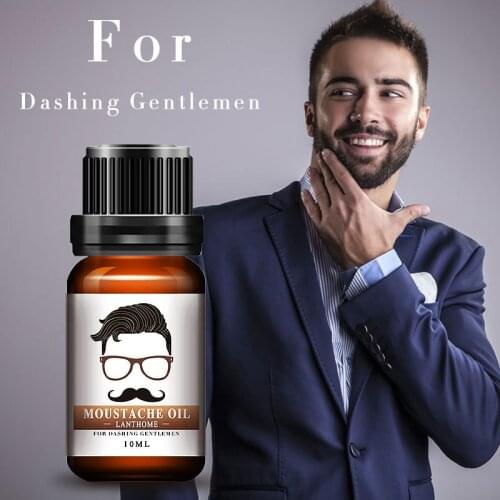 10 ML 100% Organic Natural Mustache Oil Facial Hair Eyelash Beard Care Growth Nourishing Liquid Prevent Beard Hair Loss