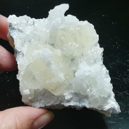 172.6g natural rare hexagonal columnar calcite crystal quartz symbiotic energy healing stone decorative mineral specimen