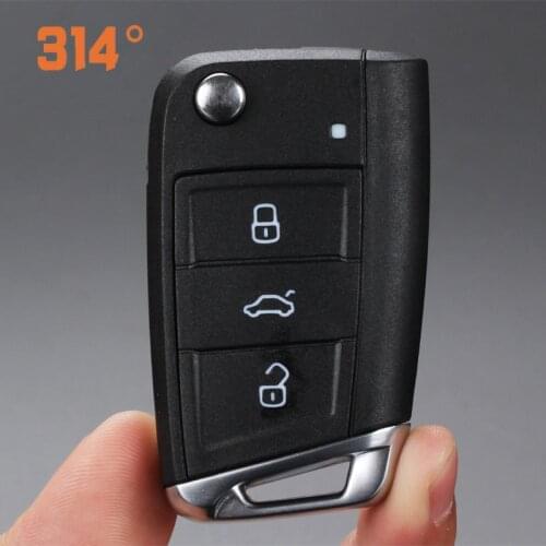 3 Button Black Car Remote Control Flip Folding Key Replacement Shell Suit For Volkswagen Lamando Golf Skoda Octavia Key Shell