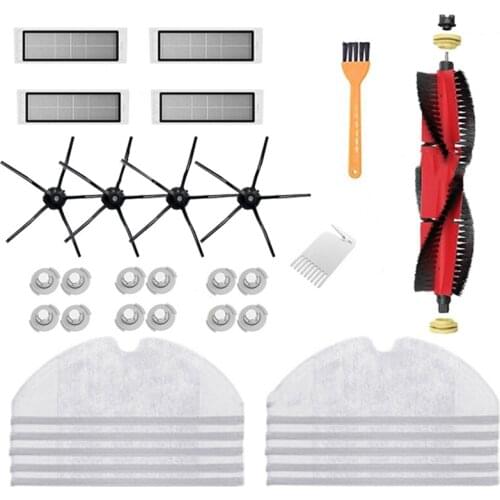 33Pcs Washable HEPA Filter Main Brush Side Brush Parts for Xiaomi Roborock S5 Max S6 Vacuum Cleaner Accessories
