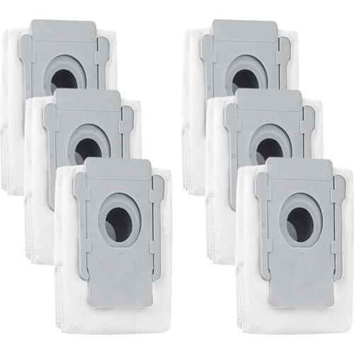6 Pack Vacuum Bags For Irobot Roomba I7 I7+/I7 Plus E5 E6 Clean Base Dirt Disposal Replacement Parts