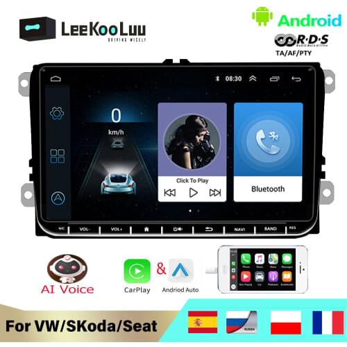 LeeKooLuu 2 Din Car Radio GPS for Volkswagen VW golf 5 6 passat b6 Touran polo sedan Tiguan jetta Android Car Multimedia Player