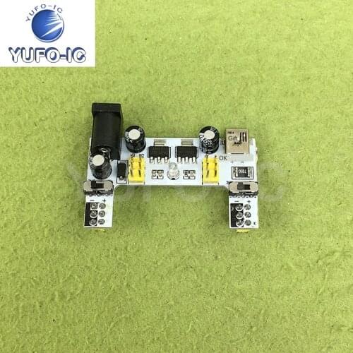 White Bread Board Dedicated Power Supply Module 2-Way Breadboard Module Is Compatible with 5V/3.3V DC Voltage Regulator Module