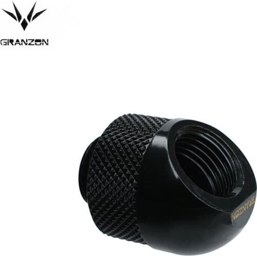 Bykski Granzon Universal Use 360 Degree Freely Rotary G1/4" Brass Fittings,45 Degree Elbow Silver,Black,G1/4 ",GD-45