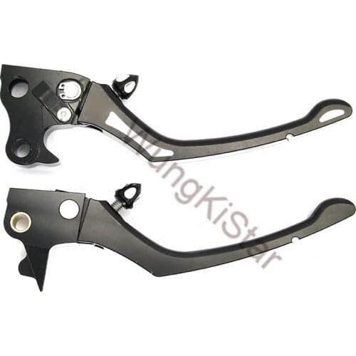 Black CNC RSD Adjustable Regulator Brake Clutch Handle Lever For Sportster XL883 XL1200 Touring Dyna Road King Softail 1996-2013