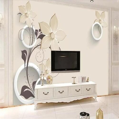 Decorative Wallpaper 3d Floral Design Background Wall Painting